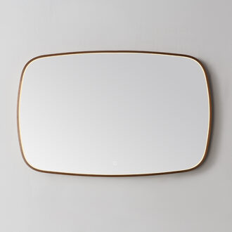 Sanilux Spiegel Sanilux Celia 100x65 cm Met LED-verlichting Dimbaar Incl. Spiegelverwarming Brons