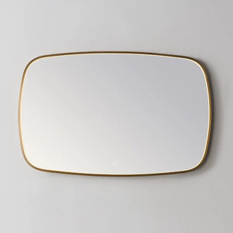 Sanilux Spiegel Sanilux Celia 140x65 cm Met LED-verlichting Dimbaar Incl. Spiegelverwarming Mat Zwart