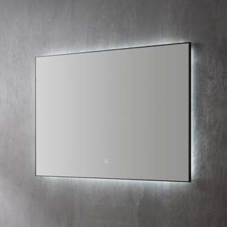 Sanilux Spiegel Sanilux Decor Met Indirecte LED Verlichting 100x70 cm Mat Zwart