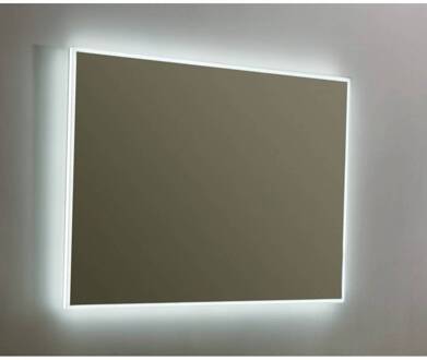 Sanilux Spiegel Sanilux Mirror Infinity 100x70x4,5 cm Aluminium met LED Verlichting en Spiegelverwarming Sanilux