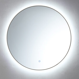 Sanilux Spiegel Sanilux Rond Met LED Verlichting 3 Kleuren Instelbaar & Dimbaar 100cm Gunmetal