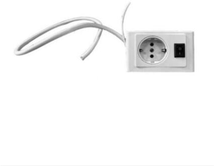 Sanilux Stopcontact Met Schakelaar Opbouw T.b.v. Spiegelkast Wit