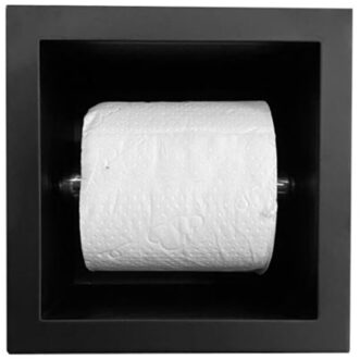 Sanilux Toiletrolhouder Sanilux Inbouw Mat Zwart 13.5x13x12 cm