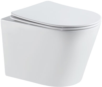 Sanilux Wandcloset Sanilux Turbo Flush Standaard 36,5x52x35,5 cm Met Softclose Zitting Wit