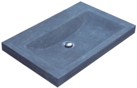 Sanilux Wasblad Sanilux Trend Stone 60x47x5cm Natuursteen (zonder kraangat) Antraciet