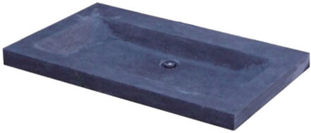 Sanilux Wasblad Sanilux Trend Stone 80x47x5cm Natuursteen (zonder kraangat) Antraciet