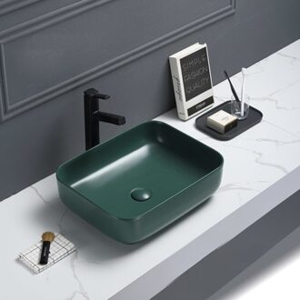 Sanilux Waskom Sanilux Minerva Color Line 50x39x13 cm Inclusief Click Waste Mat Jade Groen Sanilux