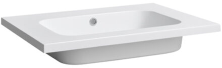 Sanilux Wastafel Sanilux Classic 60x47x3 cm Mineraalmarmer Mat Wit (met kraangat)