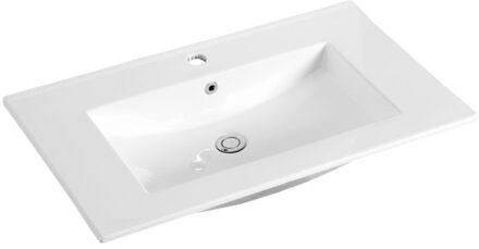 Sanilux Wastafel Sanilux Classic 80x47x2,5 cm Keramiek Wit (met kraangat)
