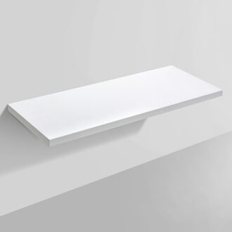 Sanilux Wastafelblad Sanilux Mineraalmarmer krasbestendig 120x47x4cm Wit