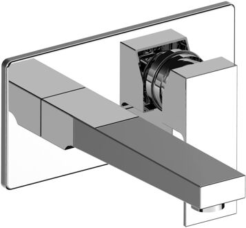 Sanilux Wastafelkraan Sanilux Cube Inbouw Chroom 1-delig Vierkant