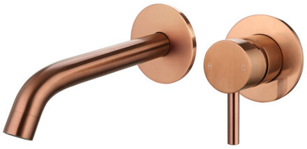 Sanilux Wastafelmengkraan Sanilux Inbouw 18x23.2x13.3 cm Brons Geborsteld