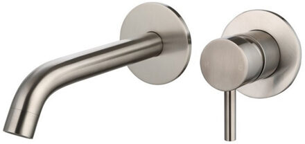 Sanilux Wastafelmengkraan Sanilux Inbouw 18x23.2x13.3 cm Gun Metal Geborsteld Brons