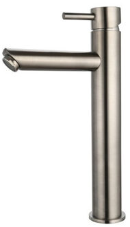 Sanilux Wastafelmengkraan Sanilux Opbouw Hoog 12.5x29.6 cm Gun Metal Geborsteld Gunmetal