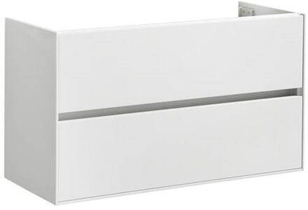 Sanilux Wastafelonderkast Sanilux Compact Greeploos Soft Close 100x38x56 Hoogglans Wit Sanilux