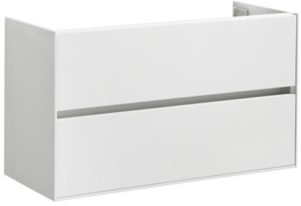 Sanilux Wastafelonderkast Sanilux Compact Greeploos Soft Close 100x38x56 Hoogglans Wit