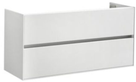 Sanilux Wastafelonderkast Sanilux Compact Greeploos Soft Close 120x38x56 Hoogglans Wit