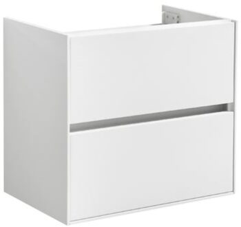 Sanilux Wastafelonderkast Sanilux Compact Greeploos Soft Close 60x38x56 Hoogglans Wit