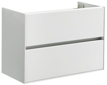 Sanilux Wastafelonderkast Sanilux Compact Greeploos Soft Close 80x38x56 Hoogglans Wit Sanilux