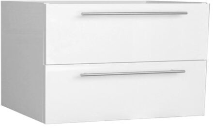 Sanilux Wastafelonderkast Sanilux Compact Line Soft Close 100x38x50 Hoogglans Wit