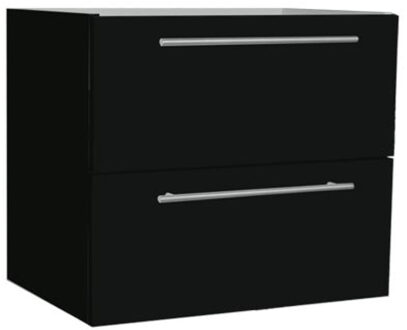 Sanilux Wastafelonderkast Sanilux Compact Line Soft Close 60x38x50 Hoogglans Antraciet