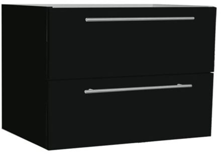 Sanilux Wastafelonderkast Sanilux Compact Line Soft Close 80x38x50 Hoogglans Antraciet