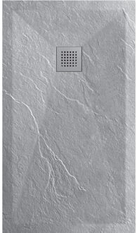 Sanimar Douchetub Sanimar Sanistone 160 x 90 cm Cement Grijs