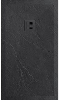 Sanimar Douchetub Sanimar Sanistone 160 x 90 cm Zwart