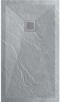 Sanimar Douchetub Sanimar Sanistone 90 x 90 cm Cement Grijs Sanimar