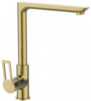 Sanimar Wastafelkraan Sanimar Lagos Geborsteld Messing Goud