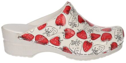 Sanita Flex 314 Fruity Aardbei - Klompen - Rood/Wit - 43