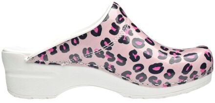 Sanita Flex 314 Wildlife Leopard - Klompen - Roze - 42