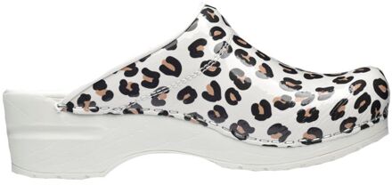 Sanita Flex 314 Wildlife Leopard - Klompen - Wit - 36