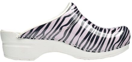 Sanita Flex 314 Wildlife Zebra - Klompen - Roze/Zwart - 43