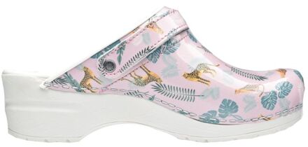 Sanita Flex 38 Luipaard print - Klompen - Roze - 39