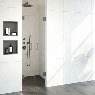 Sanitop BRAUER Void pendeldeuren helder glas 60x200 incl. glascoating PVD gunmetal geborsteld