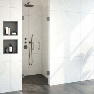 Sanitop BRAUER Void pendeldeuren helder glas 70x200 incl. glascoating PVD gunmetal geborsteld