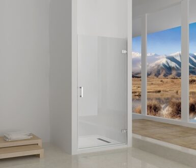 Sanitop Deur 90 helder glas geschikt voor tweepuntsgreep