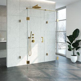Sanitop Douchecabine Compleet Just Creating Profielloos XL 80x120 cm Goud