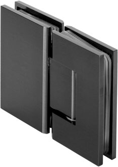 Sanitop Glasscharnier Just Creating 180 Graden 2 Stuks t.b.v. W2 Gunmetal Wit Chroom