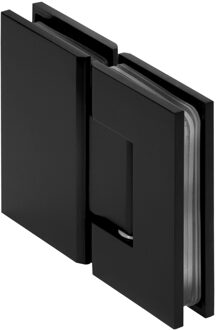 Sanitop Glasscharnier Just Creating 180 Graden 2 Stuks t.b.v. W2 Mat Zwart