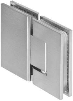 Sanitop Glasscharnier Just Creating 180 Graden 2 Stuks t.b.v. W2 RVS Wit Chroom