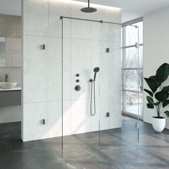 Sanitop Inloopdouche Compleet XL Just Creating Profielloos 100x140 cm Gunmetal Sanitop