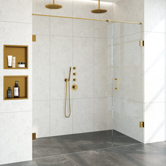 Sanitop Nisdeur Compleet Just Creating Profielloos 2-Delig 190x200 cm 130/60 Goud Sanitop