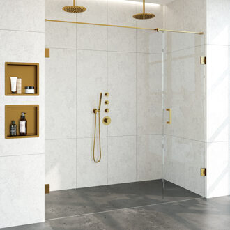 Sanitop Nisdeur Compleet Just Creating Profielloos 2-Delig 200x200 cm 140/60 Goud Sanitop