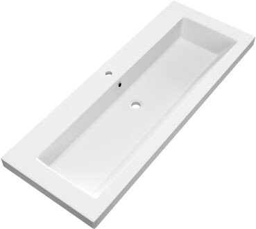 Sanitop Wastafel Voor Meubel Exclusive Line Foggia 120-1 cm Mat Wit 1 kraangat