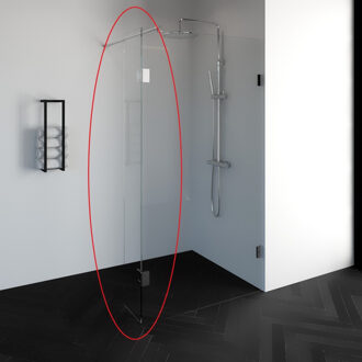 Sanitop Zijwand Draaibaar Profielloos Just Creating DZ1 40 cm Zonder Beslag Omkeerbaar Helder Glas