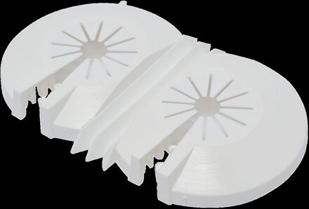 Sanivesk Dubbel Afdekrozet Universeel 8-22mm Kunststof Wit