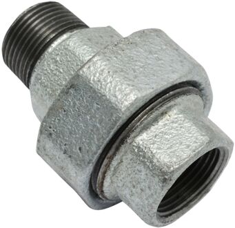 Sanivesk Galva Recht 3-delig Verloop 3/4"fx3/4"m