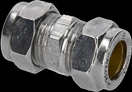 Sanivesk Knel Recht Chroom 12x12mm